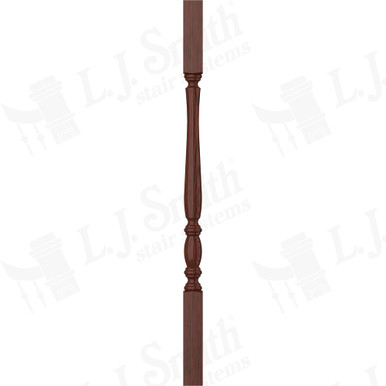 L.J. Smith 1-3/4" Square Top Baluster · LJP-2105-MH 34 — stair parts selection with LeviArs Design & Remodeling