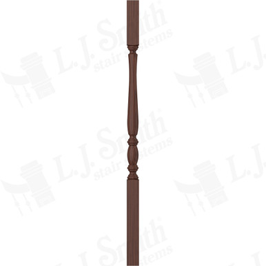 L.J. Smith 1-3/4" Square Top Baluster · LJP-2105-W 38 — stair parts selection with LeviArs Design & Remodeling