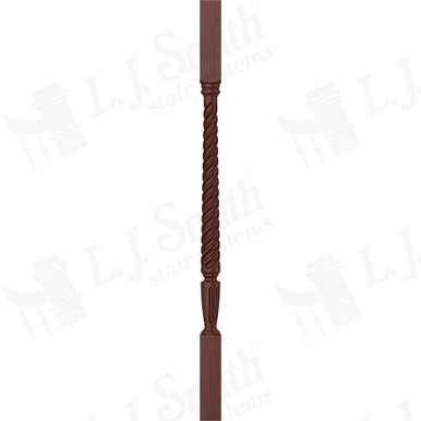 L.J. Smith 1-3/4" Square Top Baluster · LJT-2005-MH 34 — stair parts selection with LeviArs Design & Remodeling