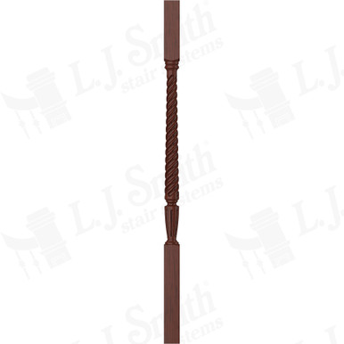 L.J. Smith 1-3/4" Square Top Baluster · LJT-2005-MH 38 — stair parts selection with LeviArs Design & Remodeling