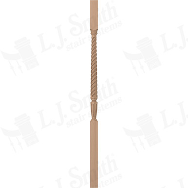 L.J. Smith 1-3/4" Square Top Baluster · LJT-2005-P 42 — stair parts selection with LeviArs Design & Remodeling