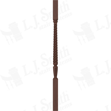 L.J. Smith 1-3/4" Square Top Baluster · LJT-2005-W 38 — stair parts selection with LeviArs Design & Remodeling