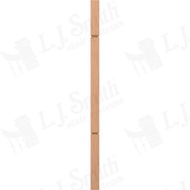 L.J. Smith 1-3/4" Square V-Groove Baluster · LJ-5360V-AL 38 — stair parts selection with LeviArs Design & Remodeling