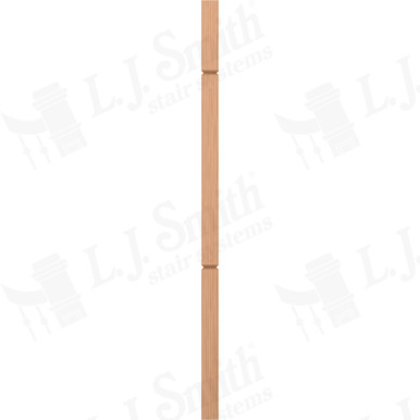 L.J. Smith 1-3/4" Square V-Groove Baluster · LJ-5360V-AL 42 — stair parts selection with LeviArs Design & Remodeling