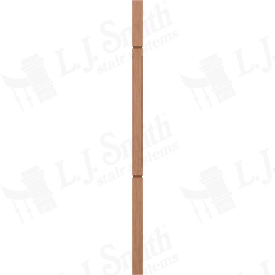 L.J. Smith 1-3/4" Square V-Groove Baluster · LJC-5360V-WO 42 — stair parts selection with LeviArs Design & Remodeling