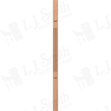 L.J. Smith 1-3/4" Square V-Groove Baluster · LJF-5360V-AL 38 — stair parts selection with LeviArs Design & Remodeling
