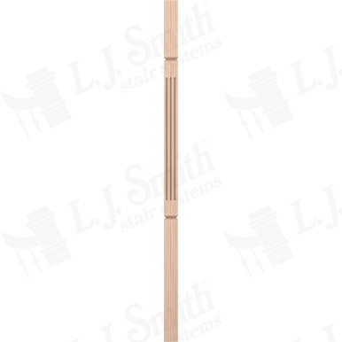 L.J. Smith 1-3/4" Square V-Groove Baluster · LJF-5360V-B 42 — stair parts selection with LeviArs Design & Remodeling