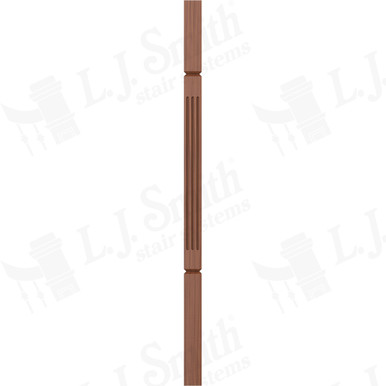 L.J. Smith 1-3/4" Square V-Groove Baluster · LJF-5360V-C 38 — stair parts selection with LeviArs Design & Remodeling
