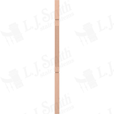 L.J. Smith 1-3/4" Square V-Groove Baluster · LJF-5360V-HM 42 — stair parts selection with LeviArs Design & Remodeling