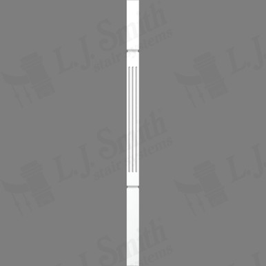 L.J. Smith 1-3/4" Square V-Groove Baluster · LJF-5360V-PRG 38 — stair parts selection with LeviArs Design & Remodeling