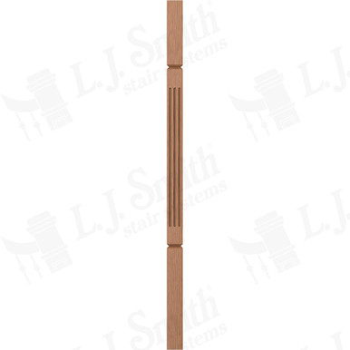L.J. Smith 1-3/4" Square V-Groove Baluster · LJF-5360V-WO 38 — stair parts selection with LeviArs Design & Remodeling