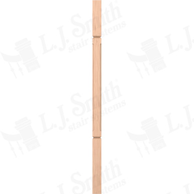 L.J. Smith 1-5/8" Square V-Groove Baluster · LJC-5360V-H 38 — stair parts selection with LeviArs Design & Remodeling