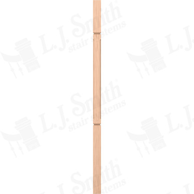 L.J. Smith 1-5/8" Square V-Groove Baluster · LJC-5360V-H 42 — stair parts selection with LeviArs Design & Remodeling