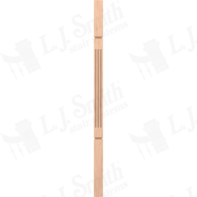 L.J. Smith 1-5/8" Square V-Groove Baluster · LJF-5360V-H 38 — stair parts selection with LeviArs Design & Remodeling