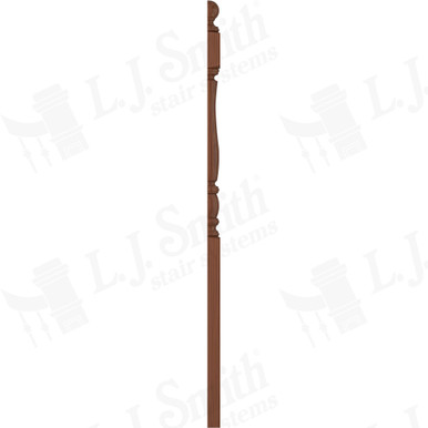 L.J. Smith 3-1/2" Half Long Utility Newel · LJP-3342BT 1/2-HC — stair parts selection with LeviArs Design & Remodeling