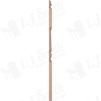 L.J. Smith 3-1/2" Half Second Floor Landing Newel · LJF-3045 1/2-B — stair parts selection with LeviArs Design & Remodeling