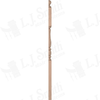 L.J. Smith 3-1/2" Half Second Floor Landing Newel · LJP-3345BT 1/2-B — stair parts selection with LeviArs Design & Remodeling