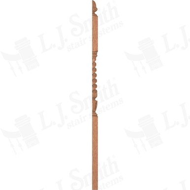 L.J. Smith 3-1/2" Half Second Floor Landing Newel · LJT-3045 1/2-O — stair parts selection with LeviArs Design & Remodeling