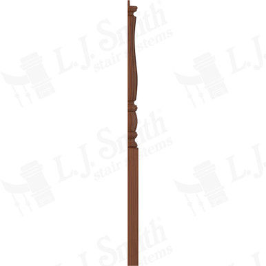 L.J. Smith 3-1/2" Half Short Utility Newel · LJF-3310 1/2-C — stair parts selection with LeviArs Design & Remodeling