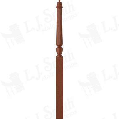 L.J. Smith 3-1/2" Intermediate Landing Newel · LJF-3015-BRZC — stair parts selection with LeviArs Design & Remodeling