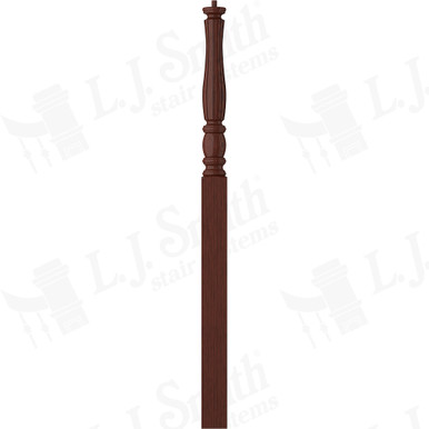 L.J. Smith 3-1/2" Intermediate Landing Newel · LJF-3315-MH — stair parts selection with LeviArs Design & Remodeling
