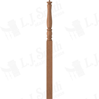 L.J. Smith 3-1/2" Intermediate Landing Newel · LJP-3315-WO — stair parts selection with LeviArs Design & Remodeling