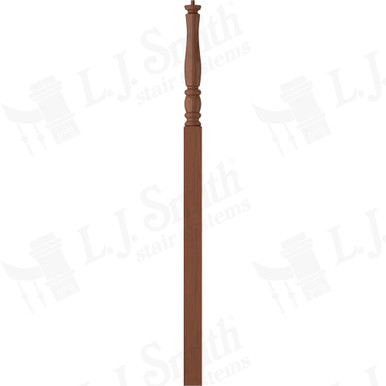 L.J. Smith 3-1/2" Intermediate Landing Newel · LJP-3318-C — stair parts selection with LeviArs Design & Remodeling
