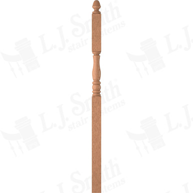 L.J. Smith 3-1/2" Intermediate Landing Newel · LJP-3346-O — stair parts selection with LeviArs Design & Remodeling