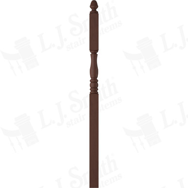 L.J. Smith 3-1/2" Intermediate Landing Newel · LJP-3346-W — stair parts selection with LeviArs Design & Remodeling