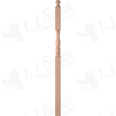 L.J. Smith 3-1/2" Intermediate Landing Newel · LJP-3346BT-HM — stair parts selection with LeviArs Design & Remodeling