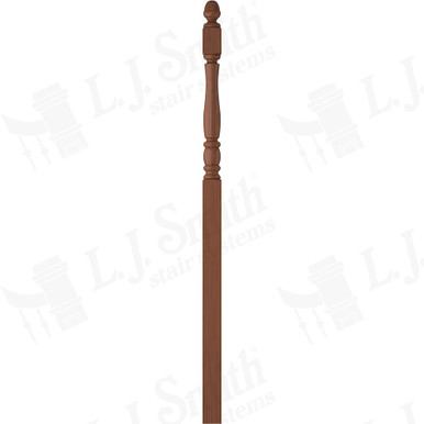 L.J. Smith 3-1/2" Intermediate Landing Newel · LJP-3358-C — stair parts selection with LeviArs Design & Remodeling