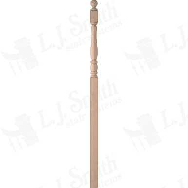 L.J. Smith 3-1/2" Intermediate Landing Newel · LJP-3358BT-M — stair parts selection with LeviArs Design & Remodeling