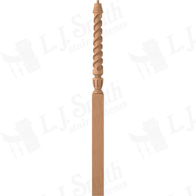L.J. Smith 3-1/2" Intermediate Landing Newel · LJT-3015-AL — stair parts selection with LeviArs Design & Remodeling