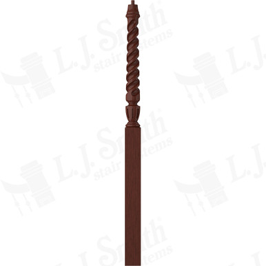 L.J. Smith 3-1/2" Intermediate Landing Newel · LJT-3015-MH — stair parts selection with LeviArs Design & Remodeling