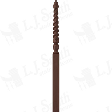 L.J. Smith 3-1/2" Intermediate Landing Newel · LJT-3015-W — stair parts selection with LeviArs Design & Remodeling