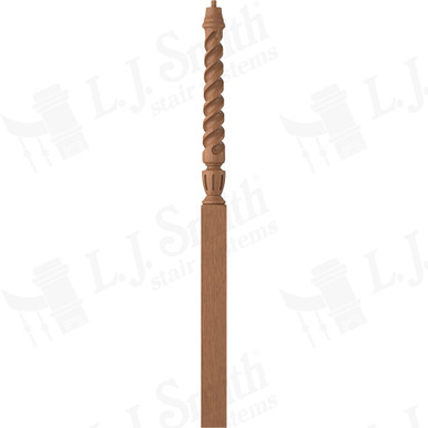 L.J. Smith 3-1/2" Intermediate Landing Newel · LJT-3015-WO — stair parts selection with LeviArs Design & Remodeling