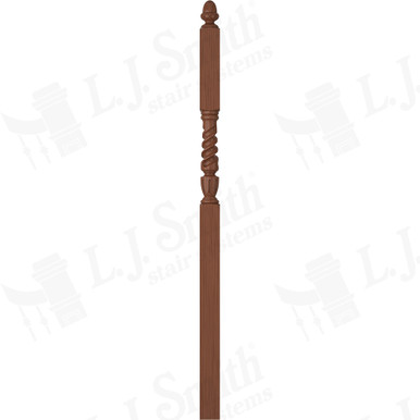 L.J. Smith 3-1/2" Intermediate Landing Newel · LJT-3046-HC SB — stair parts selection with LeviArs Design & Remodeling