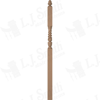 L.J. Smith 3-1/2" Intermediate Landing Newel · LJT-3046-P — stair parts selection with LeviArs Design & Remodeling