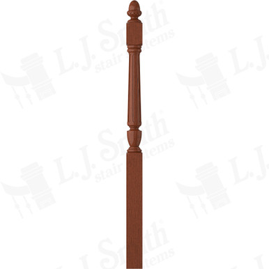 L.J. Smith 3-1/2" Long Utility Newel · LJF-3042-BRZC — stair parts selection with LeviArs Design & Remodeling