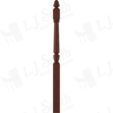 L.J. Smith 3-1/2" Long Utility Newel · LJP-30428-MH — stair parts selection with LeviArs Design & Remodeling