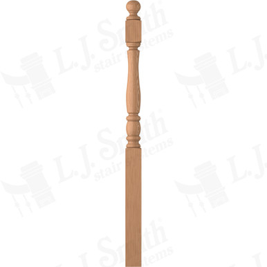 L.J. Smith 3-1/2" Long Utility Newel · LJP-3342BT-AL — stair parts selection with LeviArs Design & Remodeling