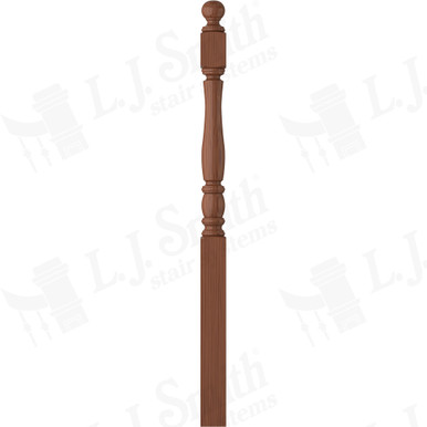 L.J. Smith 3-1/2" Long Utility Newel · LJP-3342BT-C — stair parts selection with LeviArs Design & Remodeling