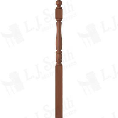 L.J. Smith 3-1/2" Long Utility Newel · LJP-3342BT-HC — stair parts selection with LeviArs Design & Remodeling