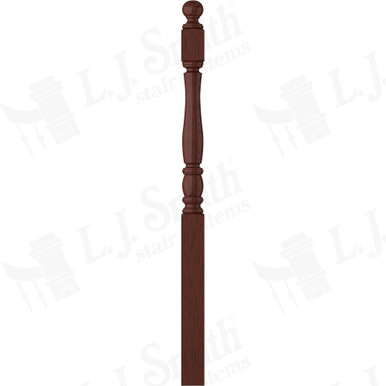 L.J. Smith 3-1/2" Long Utility Newel · LJP-3342BT-MH — stair parts selection with LeviArs Design & Remodeling
