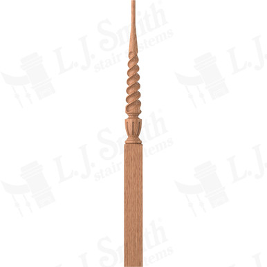 L.J. Smith 3-1/2" Pin Top Newel · LJT-3013PT-O — stair parts selection with LeviArs Design & Remodeling