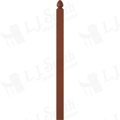 L.J. Smith 3-1/2" Second Floor Landing Newel · LJ-4005-BRZC — stair parts selection with LeviArs Design & Remodeling