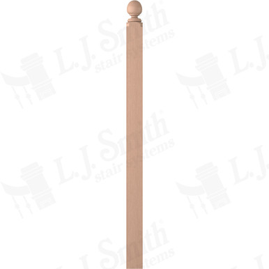 L.J. Smith 3-1/2" Second Floor Landing Newel · LJ-4005-COL-HM — stair parts selection with LeviArs Design & Remodeling