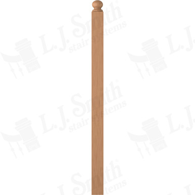 L.J. Smith 3-1/2" Second Floor Landing Newel · LJ-4005RT-AL — stair parts selection with LeviArs Design & Remodeling