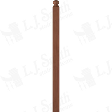 L.J. Smith 3-1/2" Second Floor Landing Newel · LJ-4005RT-HC — stair parts selection with LeviArs Design & Remodeling