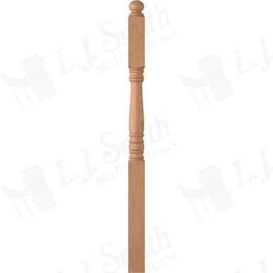 L.J. Smith 3-1/2" Second Floor Landing Newel · LJ-4503-AL — stair parts selection with LeviArs Design & Remodeling